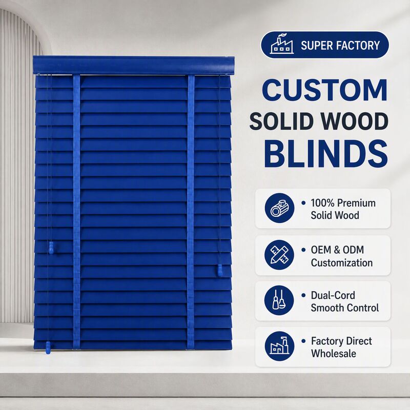 Klein blue wooden blinds, home curtains for bedrooms, living rooms, and studies, solid wood blinds with high light-blocking capabilities Klein blue wooden blinds, home curtains for bedrooms, living rooms, and studies, solid wood blinds with high light-blocking capabilities