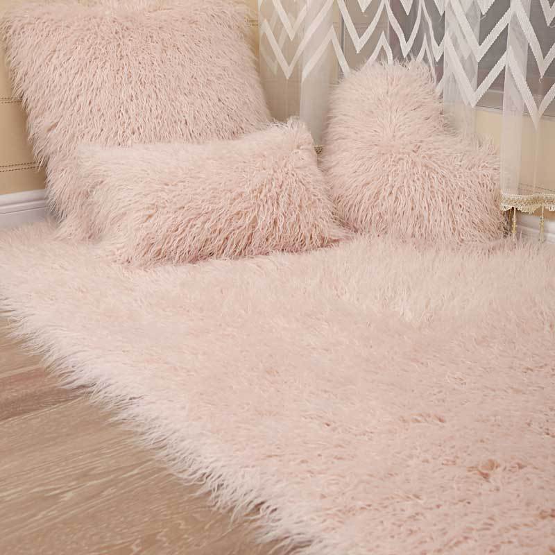 Other – Car Carpet Chair Cushion Plush - curly-light-pink-5050cm-square