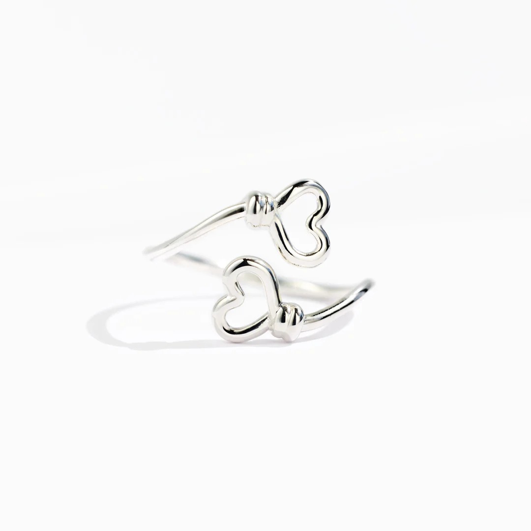 1g Weight 925 Sterling Silver Heart Shape Rings 925 Sterling Silver Rings