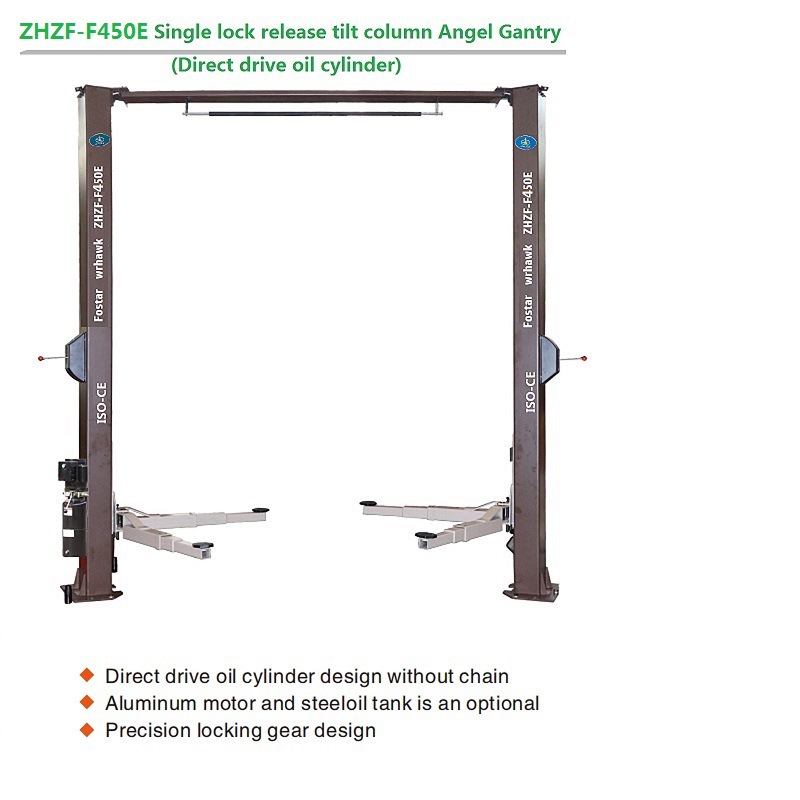 原厂出口战鹰F450E系列钭30度角无链条直接驱动液压缸二柱龙门举