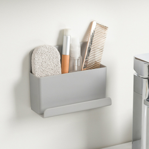 Wall-mounted TV remote control storage box storage rack without punching wall-mounted box bedside mobile phone storage box