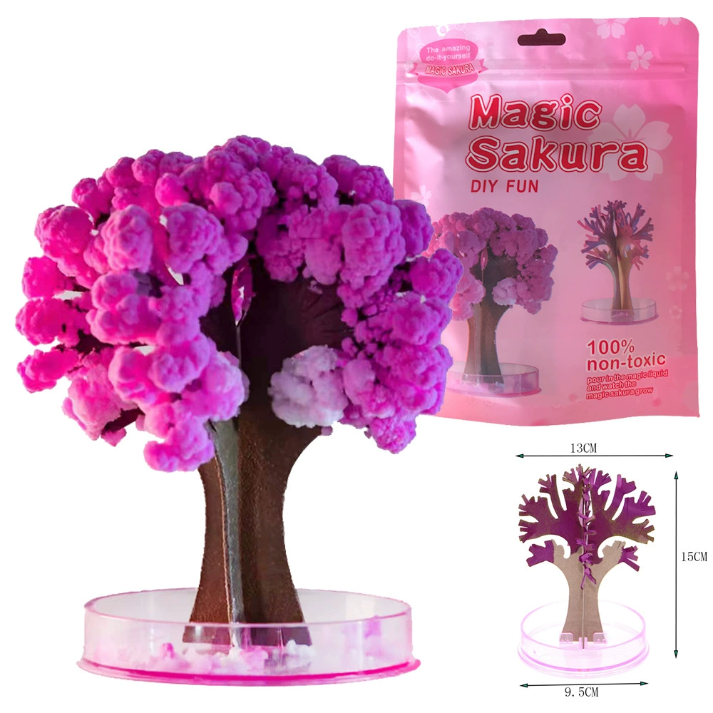 Magic crystallizing Christmas tree, colorful tabletop decor, water‑activated bloom, large size