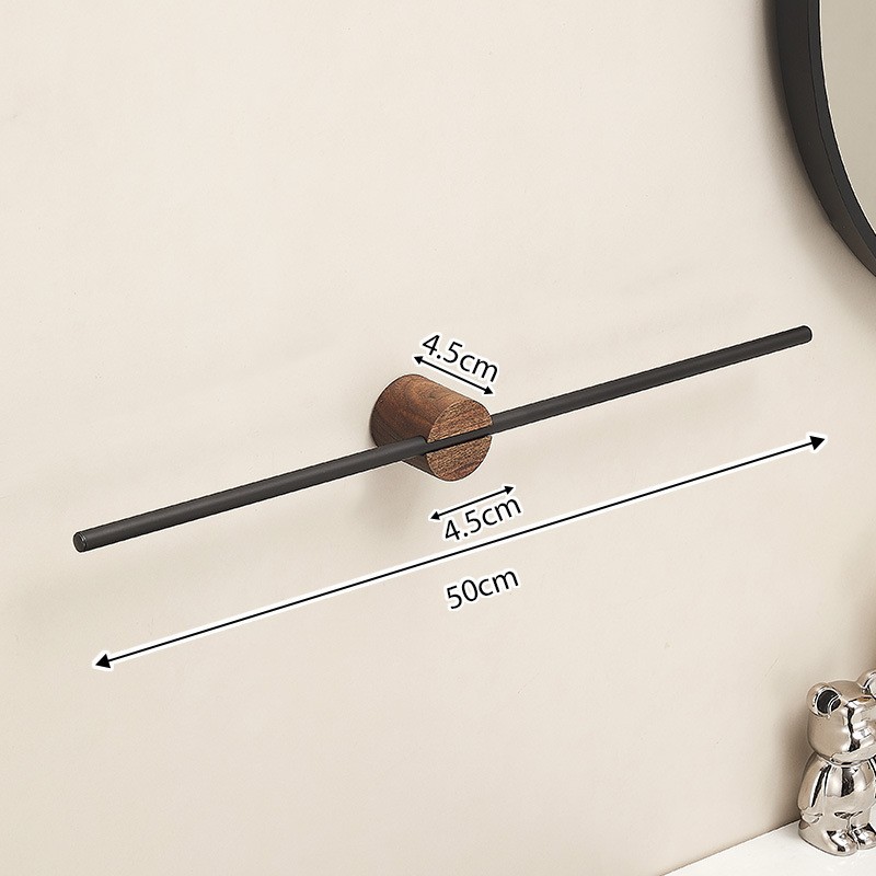 Walnut toallas de una sola varilla estilo antiguo sin perforación tipo pared de inodoro de alta gama toallas de baño estante