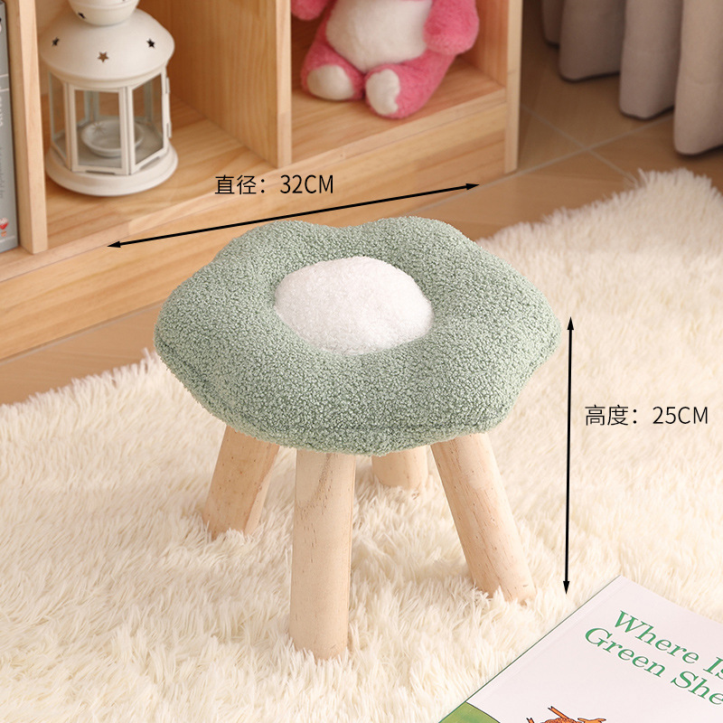 Taburete pequeño hogar para cambiar zapatos taburete creatividad taburete pequeño taburete tela taburete pequeño taburete bajo Sala de estar taburete de mesa de café taburete de madera maciza silla pequeña