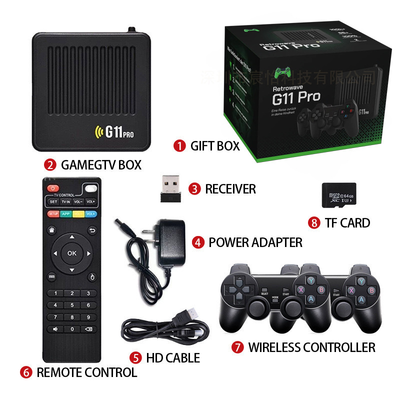 Cross-Border G11 Pro Dual-System Tv Set-Top Box Open Source Game Console Android 9.0 Wireless Psp God of War Game