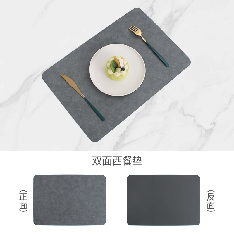 Spot mantel de cuero de pvc impermeable de doble capa patrón de cuero cuadrado mantel occidental mantel aislante de hotel mantel de mesa hogar
