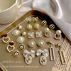 Mountain tea, mosquito coil from pearl, ear clips, advanced retro earrings, no pierced ears, high-quality style, wholesale