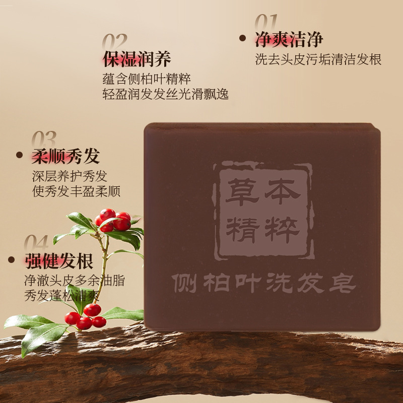 Dr. Xiangmei Polygonum multiflorum Sapindus Siamboye Jabón hecho a mano Jabón de champú frío Fabricante de jabón de aceite de té para el cabello esponjoso image 4