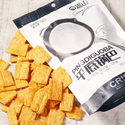 Songshan Flat Pan Fried Potato Crisps Beef Flavor Hot & Spicy Famous Puffed Snack 120g*30 Bags Full Carton