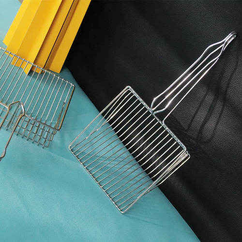 Cat litter shovel stainless steel large cat poop cleaning toilet litter shovel pet supplies long handle cat litter shovel