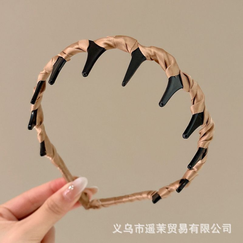 韩系蓬松高颅顶发箍女2025新款波浪带齿洗脸防滑头箍发卡发饰头饰|undefined