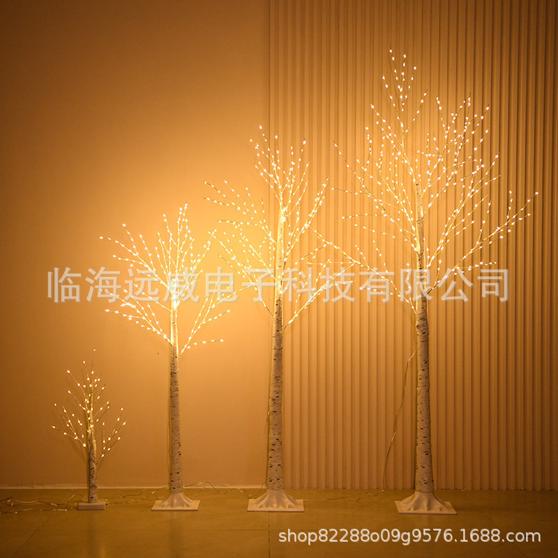 Cross-border new led simulation light-emitting Birch copper wire lamp Christmas atmosphere home party decoration landscape lamp