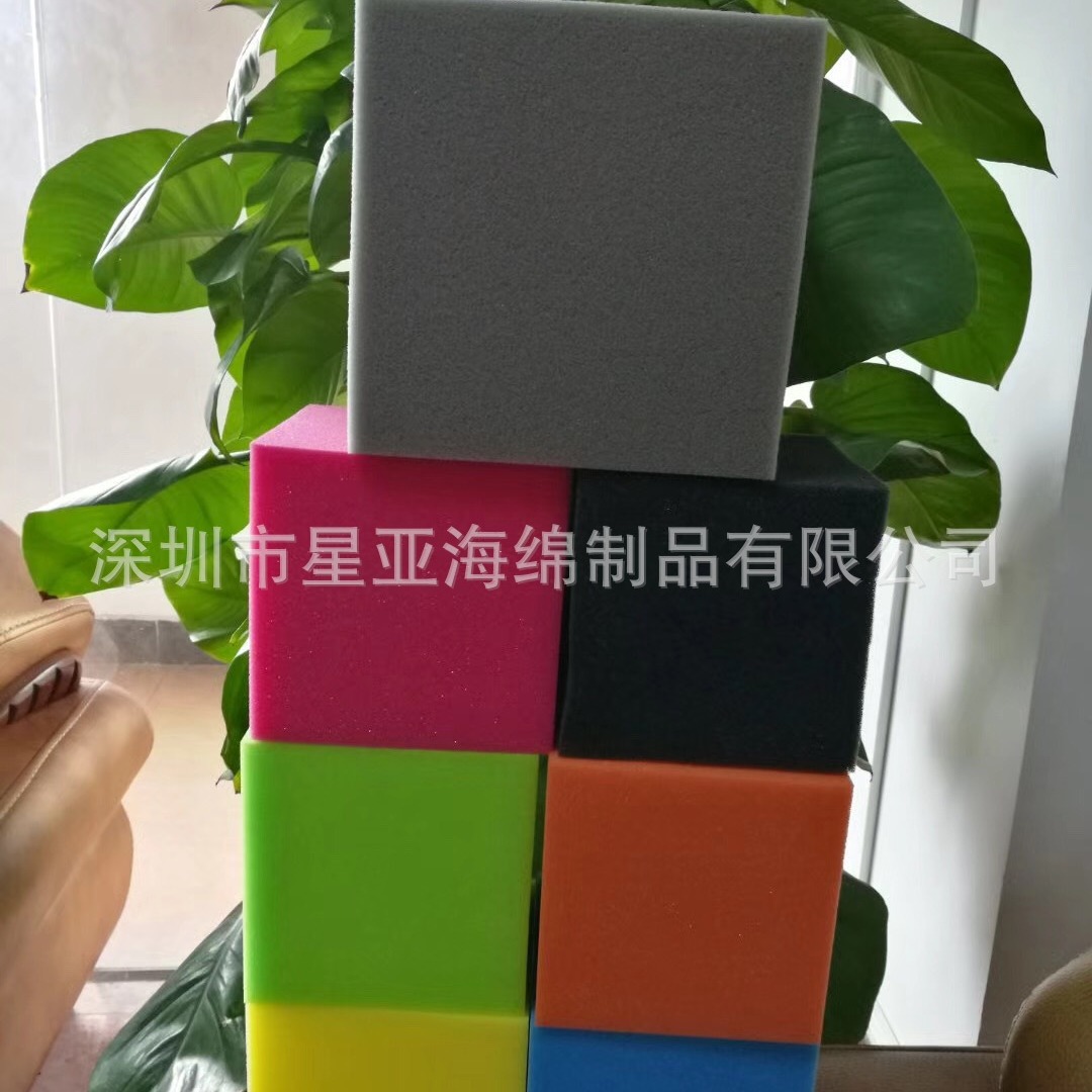 彩虹色10cm方块海绵游乐场所儿童海绵池环保无味细孔棉厂家直销