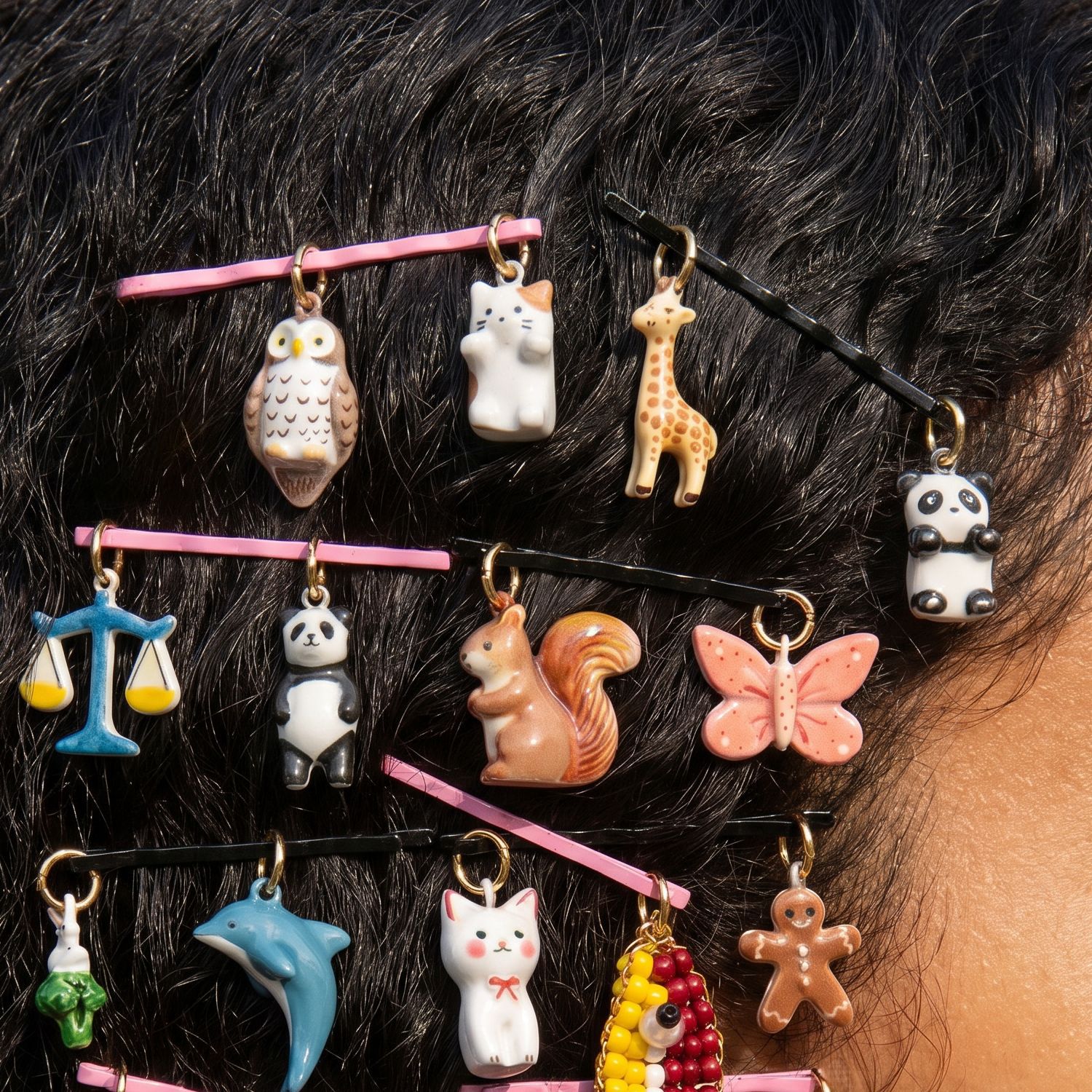 Elefantes de plátano de Europa y Estados Unidos explotadores transfronterizos spot animal mundo pequeño pez panda cachorro mariposa adornos de cobre lindos collar DIY