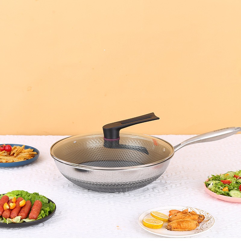 316 양면 반 꽃 냄비 [뚜껑 없음] 선물 상자가 포함되어 있지 않습니다.