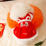 Новогодний костюм Тан для домашних животных, китайская хлопковая одежда для танца льва, новогодняя одежда, праздничная одежда для собак, теплая одежда для кошек, кошачьих лапок