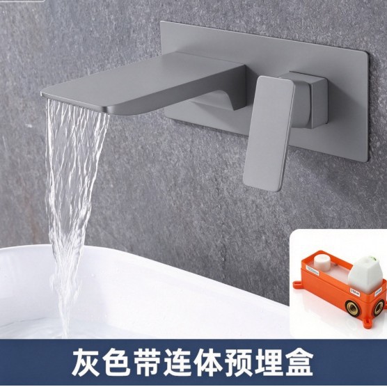Grifo Mezclador Empotrado para Lavabo de Cobre, Empotrado en Pared, para Lavabo y Bañera