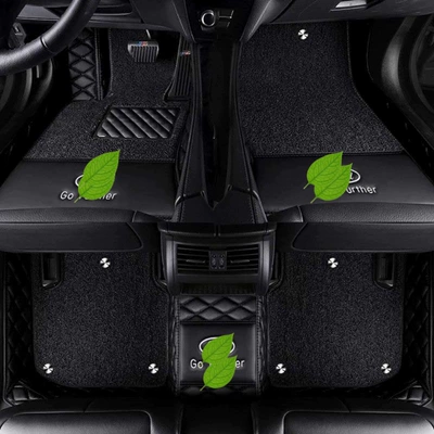 Suitable for Ford Focus, Territory, Escort, Mondeo, Escape, Kuga, Explorer full-cover car floor mats (Modelə uyğun ayaqaltı) - ruiji-double-layer-black-black-silk-loop