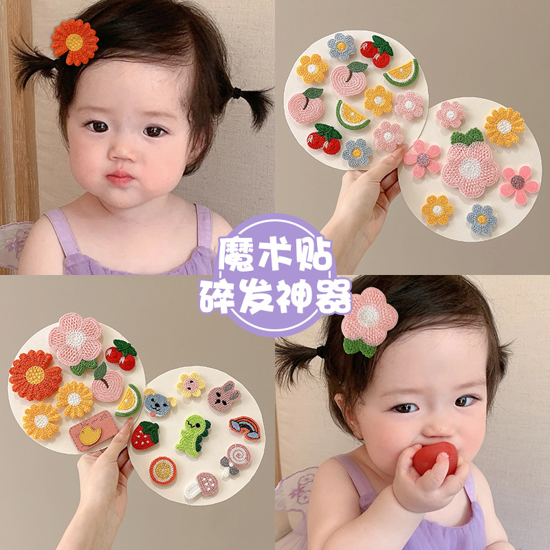 Children's cartoon Velcro baby hair clips, side bangs clips for little girls, hair accessories for girls