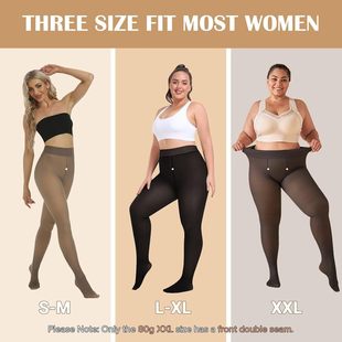 Cross-Border Foreign Trade Leggings, Bare-Leg Artifact, Black Translucent Leggings, Women's Fleece-Lined Pantyhose, Fake Half