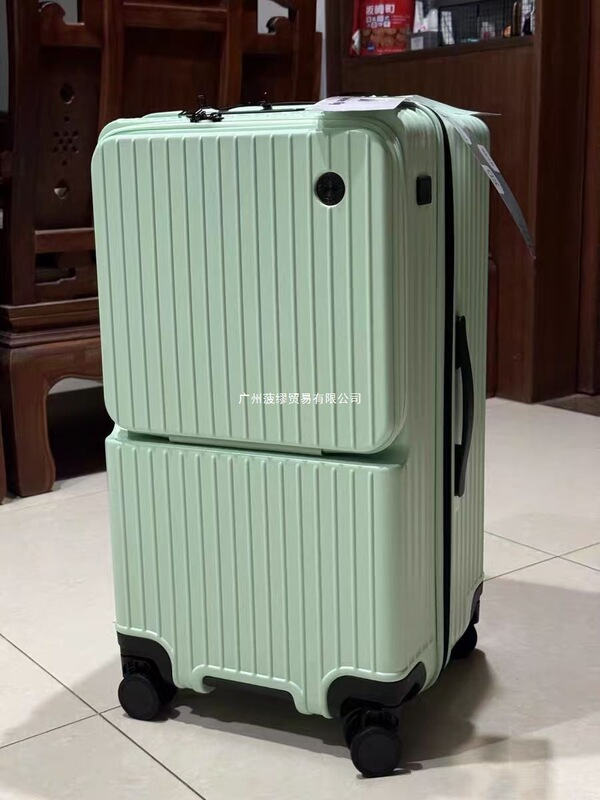 Multifunctional Charging Port Cup Holder, Silent Large-Capacity Suitcase, Boarding Case, Front Opening Brake, Shock-Absorbing Universal Wheel