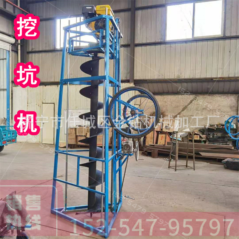 三脚架地钻挖坑机 工业大功率汽油光伏地桩 电线杆钻土打桩打洞机