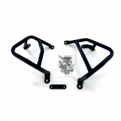 Suitable for Wuji Ds900X Guard Bar Ds900 Modified Upper and Lower Bumper Engine Protection Bar Anti-Fall Bar Accessories (Motorcycle bumper) - black-lower-guardrail-export-quality-thickened