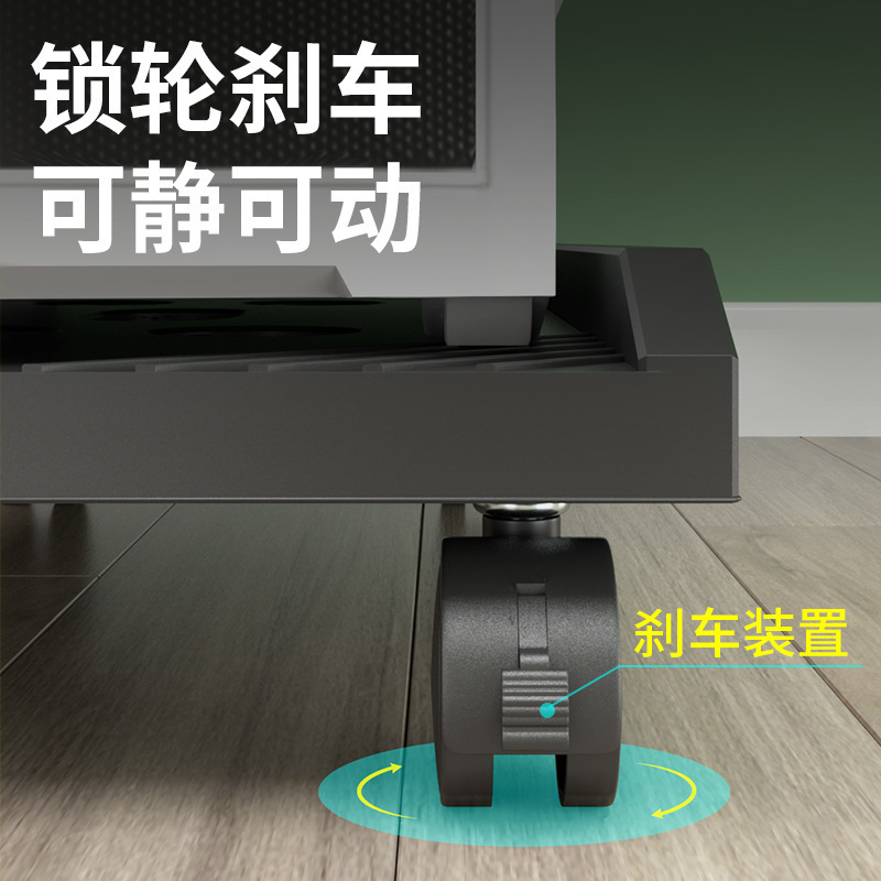 コンピュータホストブラケット二層デスクトップホームオフィスベースシャーシブラケットモバイル冷却強化ストレージ|undefined