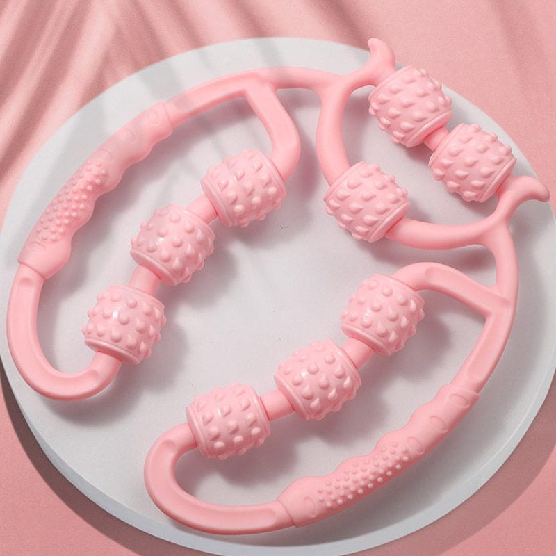 Ring-shaped leg clamp leg muscle fascia relaxation roller massage mace non-stovepipe 9-round leg rolling artifact