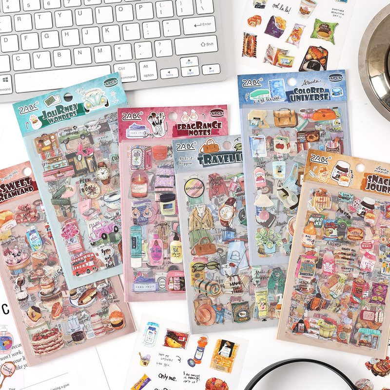 Cross-Border Exclusive for Daily Life Ins Life Collage Creative Stickers Food Journal Material DIY Sticker Wholesale Cross-Border Exclusive for Daily Life Ins Life Collage Creative Stickers Food Journal Material DIY Sticker Wholesale