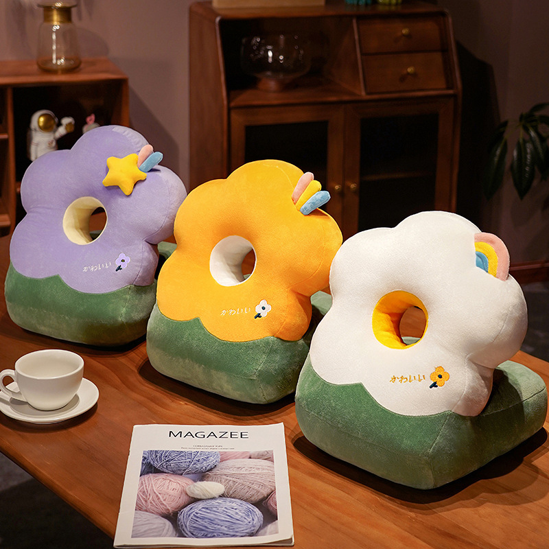 Flor de seda de hielo de verano Oficina almuerzo descanso artefacto estudiante niños siesta almohada acostado dormir mano almohada chica dormir almohada