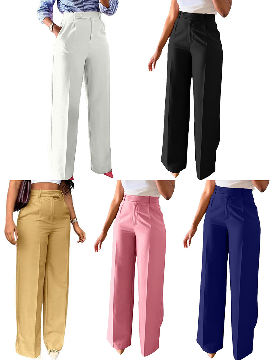Europa, América, Amazon, nuevos viajeros transfronterizos, pantalones de pierna recta de cintura alta, pantalones de vestir, trajes casuales, pantalones largos, mujeres
