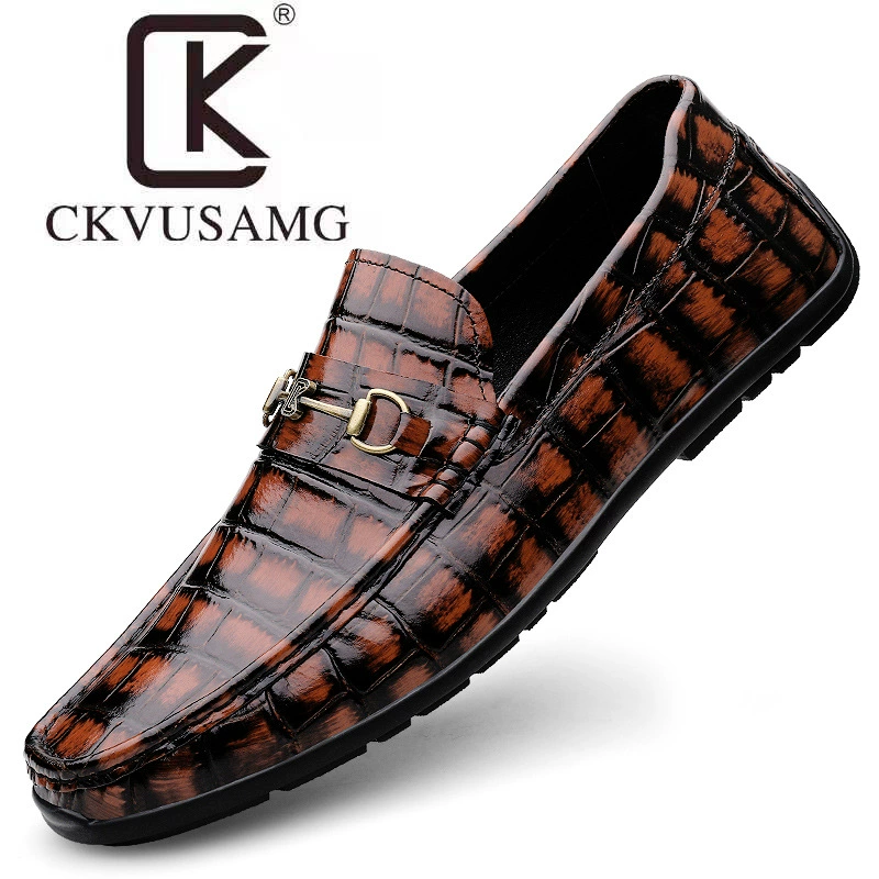 CKVUSAMG Аутентичные мужские деловые повседневные кожаные туфли из коровьей кожи с одной стопой и верхним слоем из овчины внутри