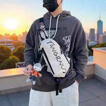 男士包包时尚斜挎包男生潮牌小众运动休闲包女单肩包个性日系胸包