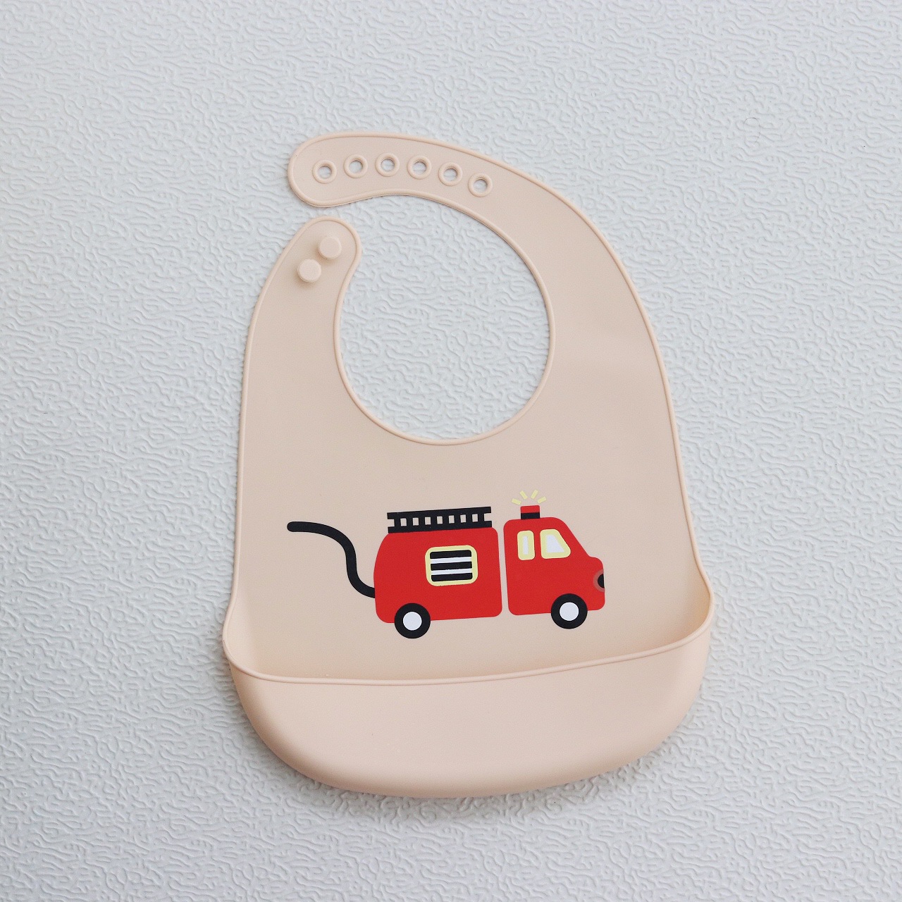 소방차 얇은 턱받이