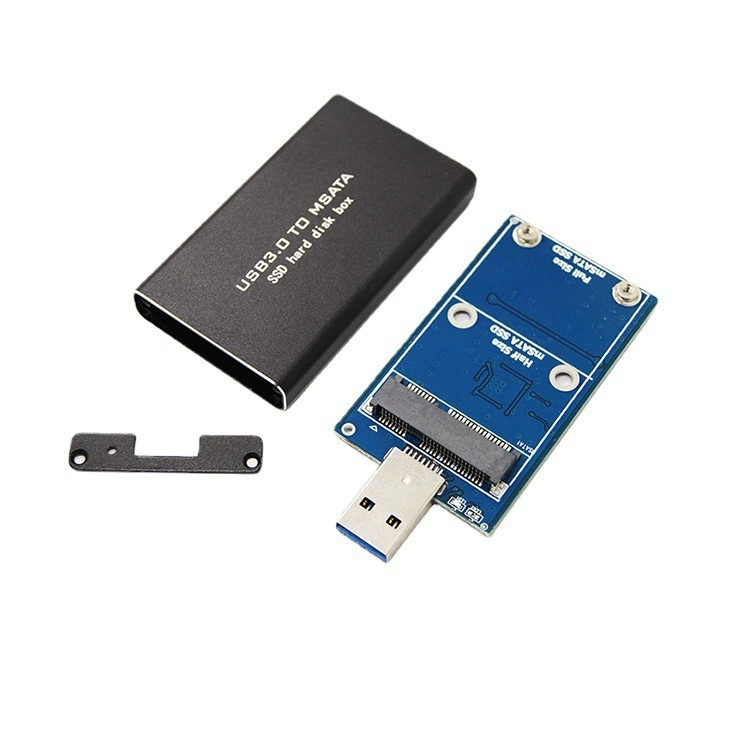MSATA to SSD твердотельный USB3.0 прямой вставки беспроводной жесткий диск коробка мини PCI-E к USB конвертер карта ASM