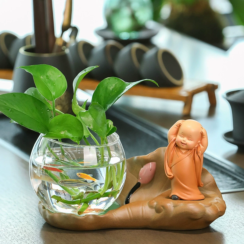 Новый монах зеленый луо ваза большая стеклянная ваза