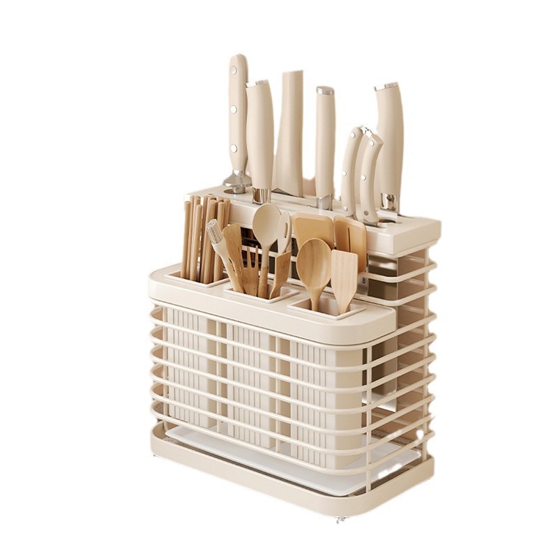 Cuchillo de acero inoxidable 304 cuchillo de cocina multifuncional estante de almacenamiento de herramientas de cocina estante de almacenamiento de pared de drenaje doméstico