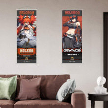 高清动漫绝区零游戏二次元装饰画明星周边宿舍客厅布艺卷轴挂画