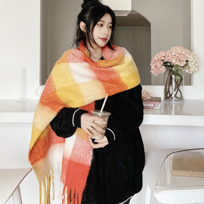 Women's Classic Style Streetwear Color Block Polyester Scarf display picture 3