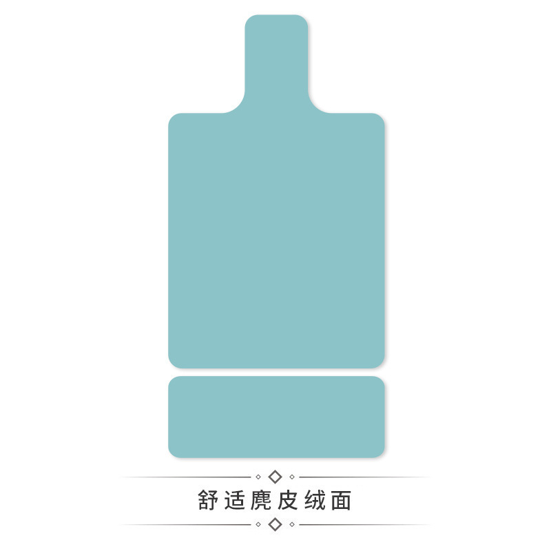 跨境麂皮绒纯色普拉提核心床垫麂皮绒印花橡胶健身防滑吸汗专用垫|undefined