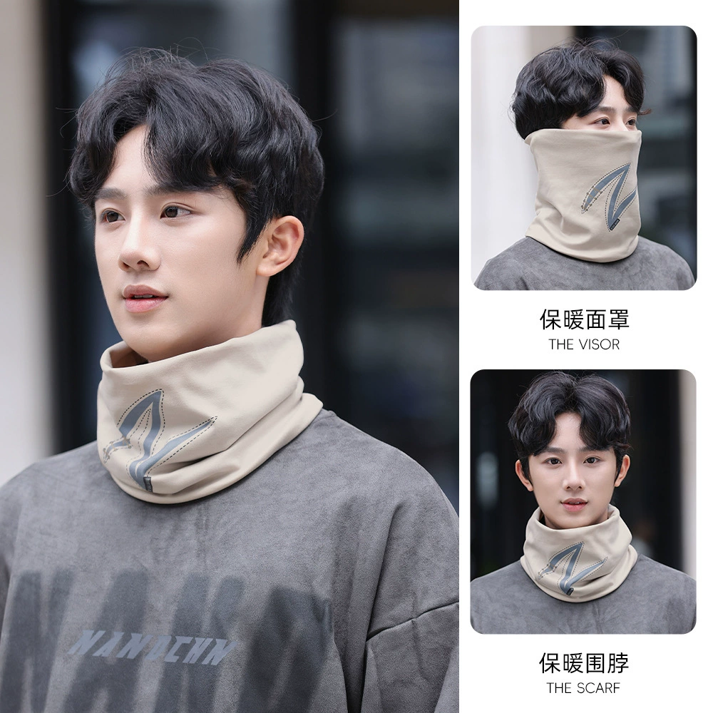 Нагрудник мужской приливной шейный теплый шейный шарф женский осенний и зимний велоспорт ветрозащитный бархатный толстый чехол простой на открытом воздухе