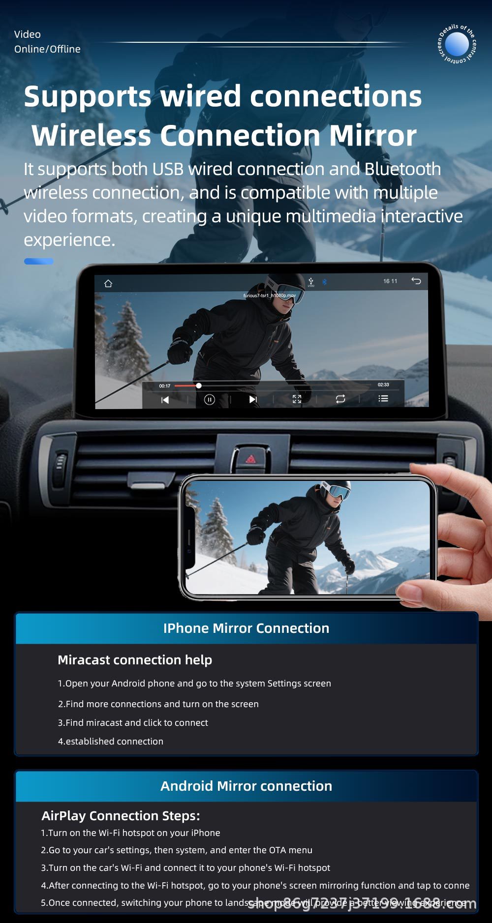 10.25inch Suitable for Bmw F20 F21 Android Carplay Car Central Control Screen Gps Navigator Player One