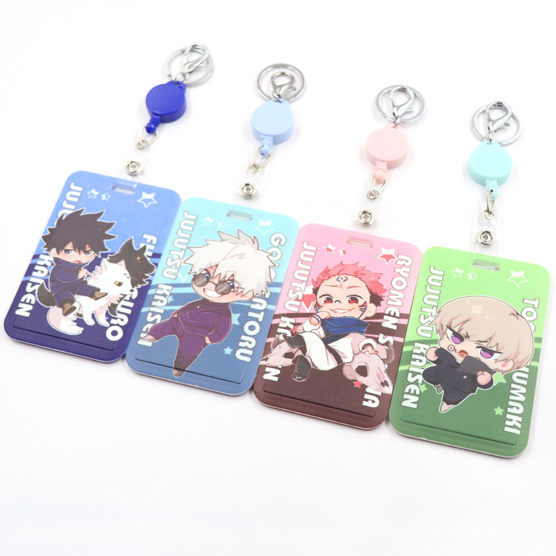 卡通学生卡套可伸缩带钥匙扣校园卡套公交车卡套厂牌卡套门禁卡套|ms