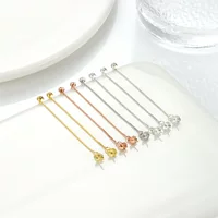 Серьги-лотки из стерлингового серебра 925 пробы, подвесные бусины, пустая коробка, цепочка для ушей, ювелирные изделия «сделай сам», аксессуары, серьги K, позолоченные серьги
