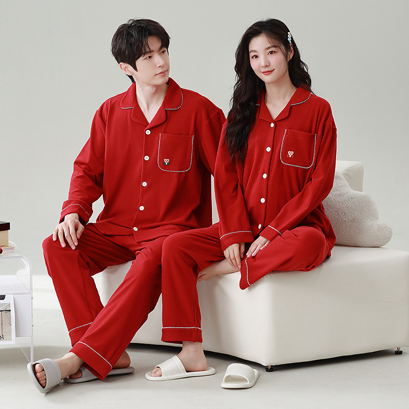 Couple Pajamas Women's Autumn and Winter Velvet Touch Winter Thin Velvet Super Soft Warm Home Clothes plus size suit