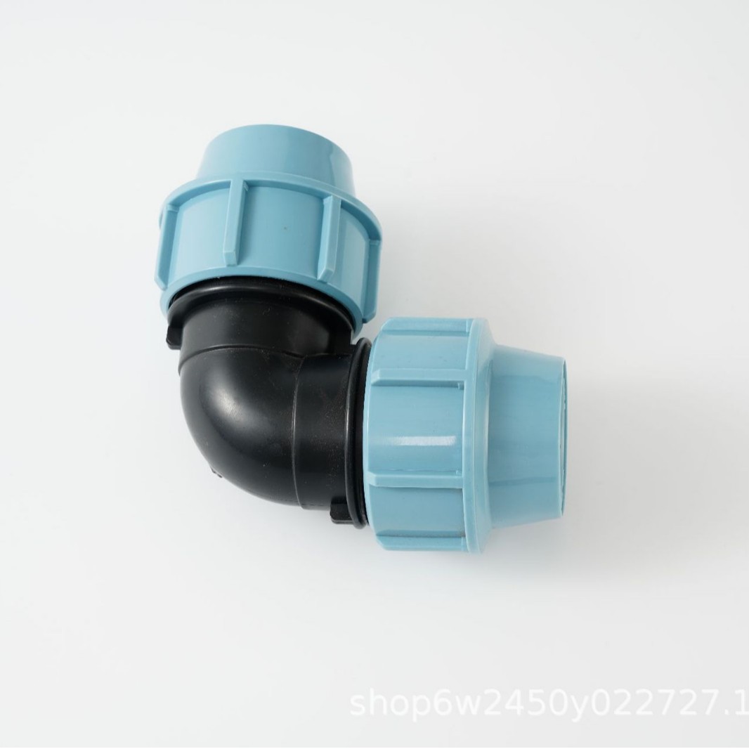 Codo de conexión rápida de PE Codo de conexión rápida Accesorios de tubería de riego de ahorro de agua agrícola Accesorios de codo de conexión rápida Jardín