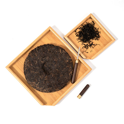 Wholesale Bamboo Pu'er Tea Dividing Plate, Solid Wood Appreciation Tea Plate, Tea Evaluation Box, Tea Opening Tray, Tea Knife, Needle Tea Scoop