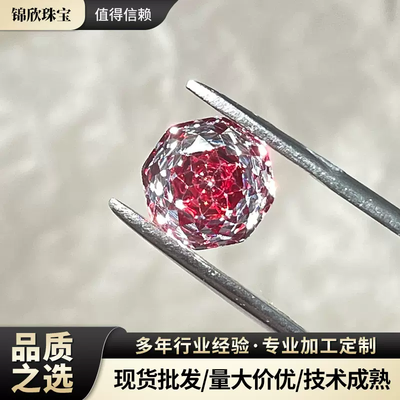 厂家直销梦幻镀底彩宝溏心玫瑰切6mm锆石裸石 DIY耳钉搭档轻奢风