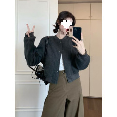 复古时尚夹克外套女春季2025新款棒球服宽松显瘦百搭排扣极简上衣